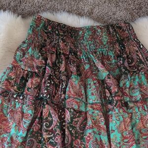 Bigg Bull Silk Blend Mini Skirt S